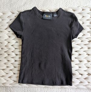 Anthropologie Maeve Classic Ribbed Baby T-shirt